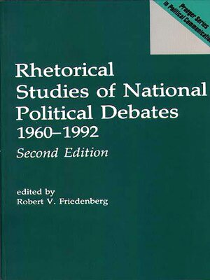 cover image of Rhetorical Studies of National Political Debates